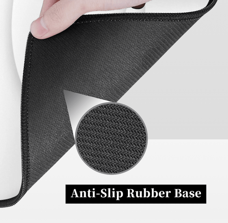 White Monochrome Topographic Mousepad