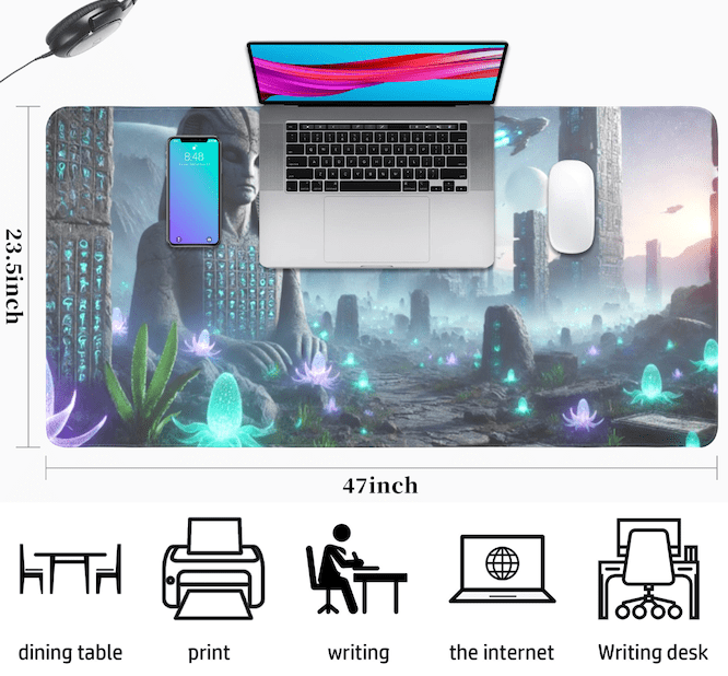 Ancient Alien Ruins Gaming Mousepad