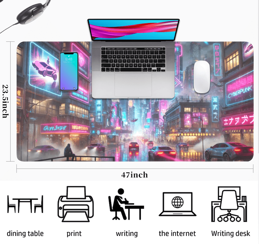 Cyber Cityscape Mousepad