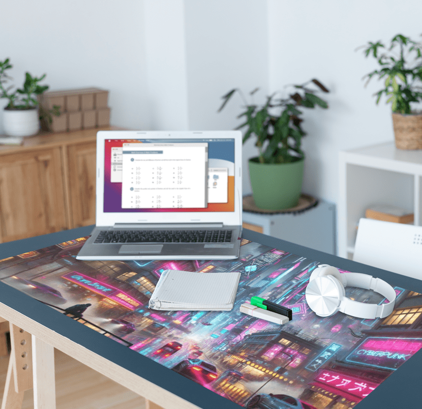 Cyber Cityscape Mousepad