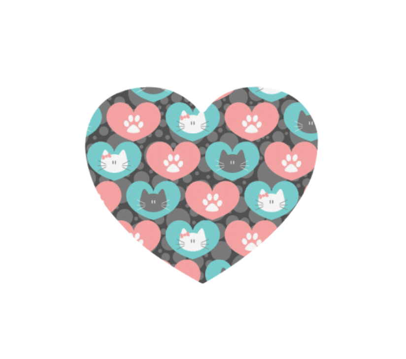 Custom heart-shaped mousepad