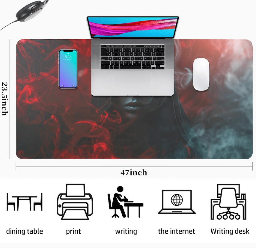 Hoodie in Red Smoke Mousepad
