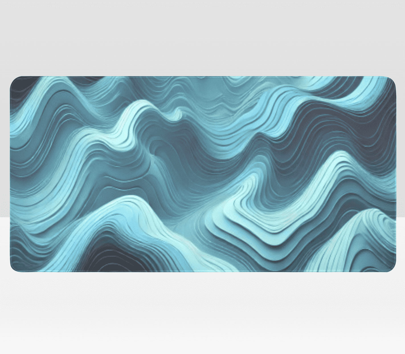 Icy Cyan Topo Mousepad