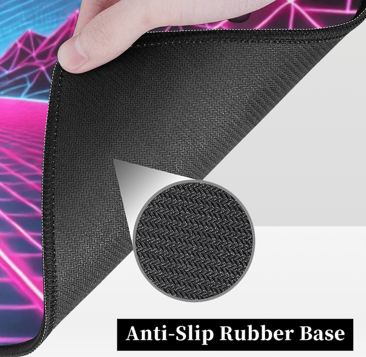 Retro Grid and Neon Mousepad