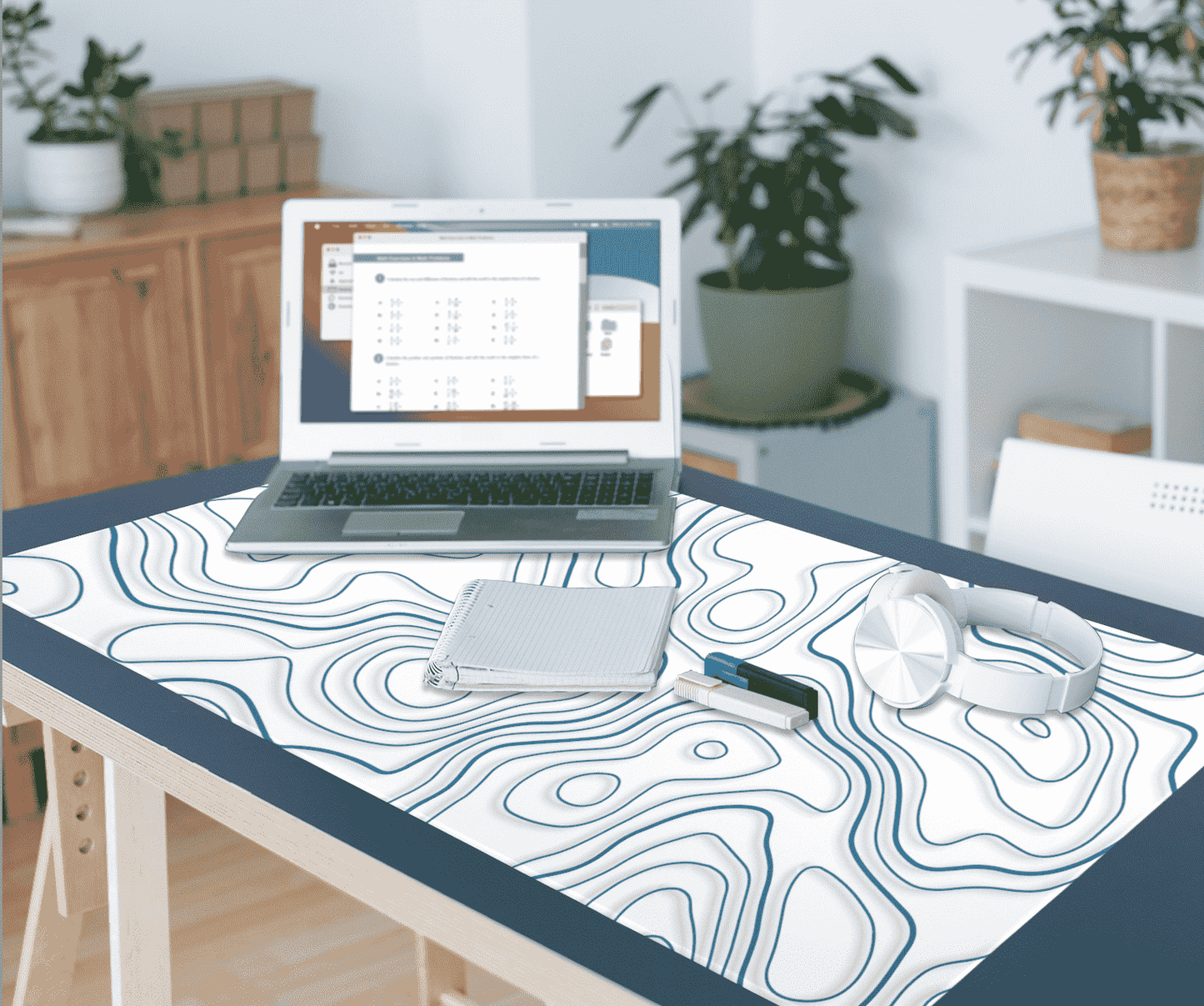 White Topo Mousepad