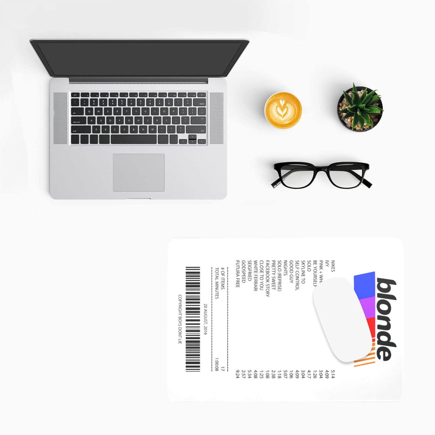 Blonde Frank Ocean Mouse Pad Receipt